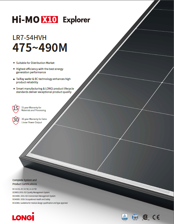 Longi - LR7-54HVH-480M 480W
