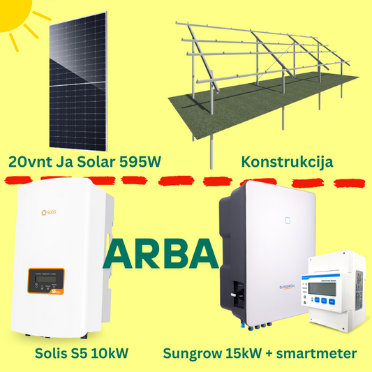 Antžeminės komplektas 11.9kW - kalamais poliais