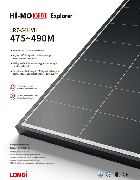 Longi - LR7-54HVH-480M 480W